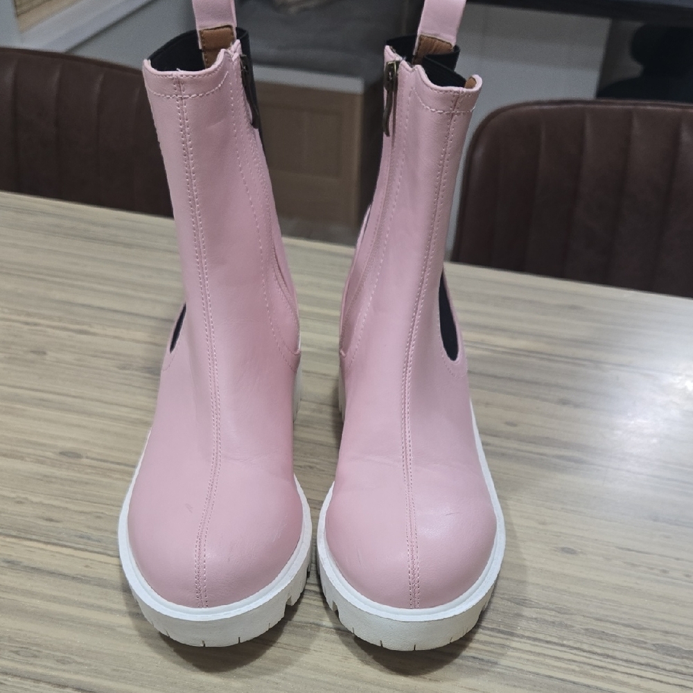 BEAST FASHION Pink Ankle Boots